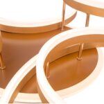 Lustra LED cu telecomanda ,5 Cercuri, lumina Rece/Calda/Neutra, Dimabila, Auriu - imagine 5