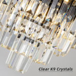Candelabru Cristal BLOIS 10x E27 Negru Auriu - imagine 3