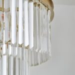 Candelabru Cristal CHAMBORD Eleganza 8xE14, Diametru 48cm, Auriu Mat, Inaltime Reglabila - imagine 3