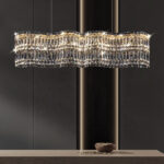 Candelabru Cristal LED cu Telecomanda Regalis, Lungime 58cm, Crom Lucios, Inaltime Reglabila - imagine 4