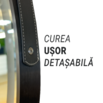 Oglinda LED Rotunda, 60cm, Celeste Majeste Noir Eleve MotionGlow Marcello, Sistem Dezaburire, Ceas & Termometru, Dimabila - imagine 5