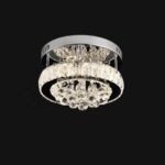Lustra LED cu cristal ABEL 22W, Diametru 25cm, lumina Rece/Calda/Neutra , Crom Lucios - imagine 3