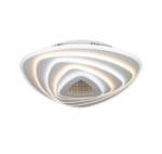 Lustra LED cu Telecomanda 3D MUKE, Diametru 80cm 150W, Dimabila, Alb
