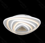 Lustra LED cu Telecomanda 3D MUKE, Diametru 80cm 150W, Dimabila, Alb - imagine 3