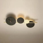 Aplica LED Bryson 18W Ceas Integrat Negru Auriu - imagine 3