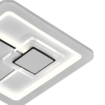 Lustra LED KEREN 24W, Diametru 26cm, Patrata, lumina Rece/Calda/Neutra, Alb - imagine 3