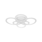Lustra LED cu telecomanda BETTY 82W, 6 Cercuri, lumina Rece/Calda/Neutra, Dimabila, Alb - imagine 4