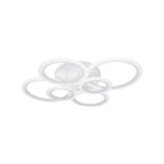 Lustra LED cu telecomanda BETTY 82W, 6 Cercuri, lumina Rece/Calda/Neutra, Dimabila, Alb - imagine 5