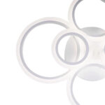 Lustra LED cu telecomanda BETTY 82W, 6 Cercuri, lumina Rece/Calda/Neutra, Dimabila, Alb - imagine 3