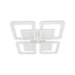 Lustra LED cu telecomanda SUSAN 96W, 4 Patrate, lumina Rece/Calda/Neutra, Dimabila, Alb - imagine 5