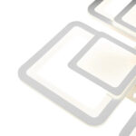 Lustra LED cu telecomanda SUSAN 96W, 4 Patrate, lumina Rece/Calda/Neutra, Dimabila, Alb - imagine 3