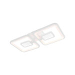 Lustra LED cu telecomanda FELIX 57W, 2 Patrate, lumina Rece/Calda/Neutra, Dimabila, Alb - imagine 5