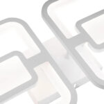Lustra LED cu telecomanda FELIX 57W, 2 Patrate, lumina Rece/Calda/Neutra, Dimabila, Alb - imagine 3