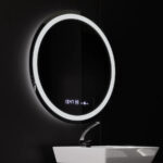 Oglinda LED Rotunda, 80cm, Celeste MotionGlow Marcello, Sistem Dezaburire, Ceas & Termometru, Dimabila - imagine 4