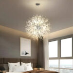 Candelabru Cristal Schonbrunn, 9x G9, Diametru 49cm, Argintiu Lucios, Inaltime Reglabila - imagine 4