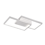Lustra LED cu telecomanda LANDYN 62W, 2 Patrate, lumina Rece/Calda/Neutra, Dimabila, Alb - imagine 3