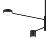 Lustra LED GALIOS 48W, 4 Elemente, lumina Rece/Calda/Neutra, Negru - imagine 3