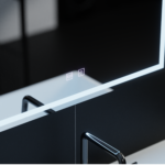 Oglinda LED Rectangulara, 70x50cm, RADIANTE Touch , Sistem Dezaburire, Dimabila - imagine 3