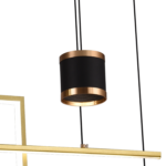 Lustra LED suspendata cu telecomanda DENISSE 81W, lumina Rece/Calda/Neutra, Dimabila, Auriu, Inaltime Reglabila, 2233/4GD - imagine 4