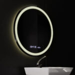 Oglinda LED Rotunda, 80cm, Celeste MotionGlow Marcello, Sistem Dezaburire, Ceas & Termometru, Dimabila - imagine 5
