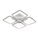 Lustra LED cu telecomanda ZOE 53W, 4 Patrate, lumina Rece/Calda/Neutra, Dimabila, Alb - imagine 5