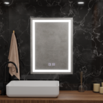 Oglinda LED Rectangulara, 60x80cm, RADIANTE Touch, Sistem Dezaburire, Dimabila