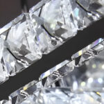 Candelabru LED Alberico Patrat, 19W, Lumina Rece/Calda/Neutra, Cristal, Crom Lucios - imagine 4