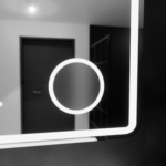 Oglinda LED Rectangulara, 90x75cm, Riflesso MotionGlow Marcello, Sistem Dezaburire, Ceas & Termometru, Lupa Cosmetica, Dimabila - imagine 5