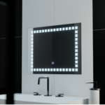 Oglinda LED Rectangulara, 80x60cm, Grid Light Basic Touch