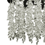 Candelabru LED Cristal LLC210/400CH Rotund, 22W, Lumina Rece/Calda/Neutra, Cristal, Crom Lucios - imagine 3