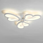 Lustra LED cu telecomanda BLOSSOM 43W, 3 Petale, lumina Rece/Calda/Neutra, Dimabila, Alb - imagine 3