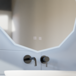 Oglinda LED Rotunda, 70cm, VIVO Touch, Sistem Dezaburire, Dimabila - imagine 3