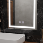 Oglinda LED Rectangulara, 60x80cm, RADIANTE Touch, Sistem Dezaburire, Dimabila - imagine 4