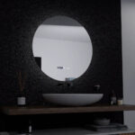 Oglinda LED Rotunda, 60cm, Serenite MotionGlow Marcello, Sistem Dezaburire, Ceas & Termometru, Dimabila - imagine 5
