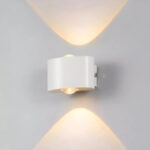 Fantas Aplica LED de Exterior si Interior, 2 Surse x 1W, IP65, Metalic, Alb, 3000K