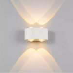 Fantas Aplica LED de Exterior si Interior, 4 Surse x 1W, IP65, Metalic, Alb, 3000K