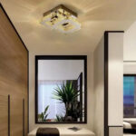 Lustra LED cu cristal JEREMIAH 34W, 2 Patrate, lumina Rece/Calda/Neutra, Dimabila, Crom Lucios