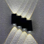 Aplica LED de Exterior Aeetes, 8W, Metal, Negru - imagine 4