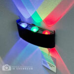 Fantas Aplica LED RGB Interior/Exterior, 6 Surse x 1W, IP65, Negru, 3000K