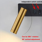 Aplica LED Glory 9W Negru Auriu - imagine 5