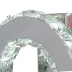 Lustra LED cu cristal MAJORA 8W, Diametru 20cm, lumina Rece/Calda/Neutra, Crom Lucios - imagine 3