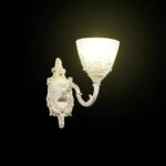 Aplica Rustic COTTAGE, 1*E27, Alb, Metal si Sticla - imagine 4