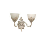 Aplica Rustic COTTAGE, 2*E27, Alb, Metal si Sticla - imagine 3