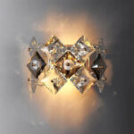 Aplica Zarina 2*E14, Metal si Cristal, Auriu - imagine 3