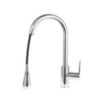 Baterie Bucatarie cu Dus Extractibil, Alama Sanitara, Crom, CF022S - imagine 3