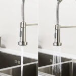 Baterie Bucatarie cu Dus Extractibil, Inox si Alama Crom, YD/101 - imagine 3