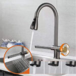 Baterie Bucatarie cu Dus Extractibil Inox Gri Cu Functie Cascada YB1500N - imagine 3