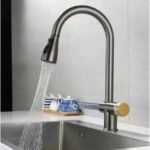 Baterie Bucatarie cu Dus Extractibil Inox Gri Cu Functie Cascada YB1500N - imagine 4