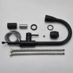 Baterie Bucatarie cu Dus Extractibil, Inox SUS304, Negru, HS003 - imagine 3