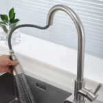 Baterie Bucatarie cu Dus Extractibil, Inox SUS304, Satinat, CF018 - imagine 5
